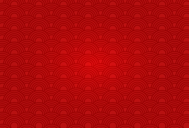 Vector fondo de patrón sin costura chino rojo