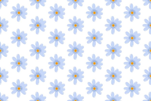 Fondo de patrón sin costuras botánico con hierbas y plantas flores y hojas