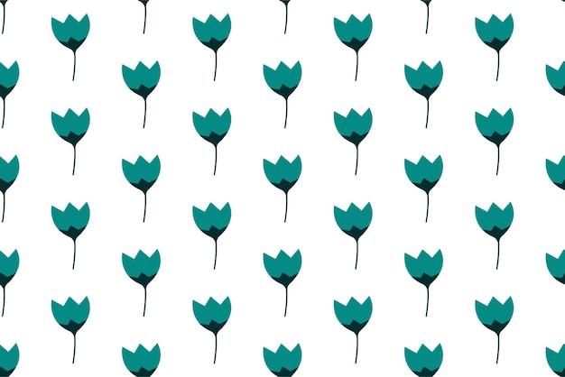 Fondo de patrón sin costuras botánico con hierbas y plantas flores y hojas