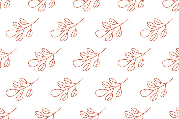 Fondo de patrón sin costuras botánico con hierbas y plantas flores y hojas