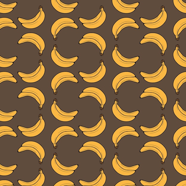 El fondo del patrón sin costuras de Clipart Banana