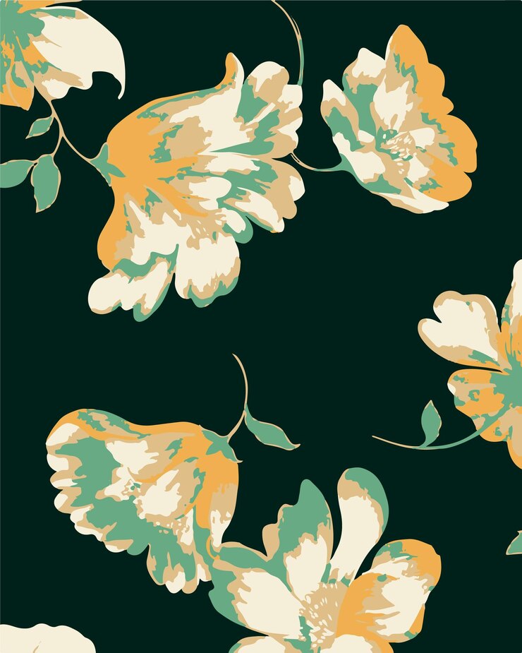 Fondo de patrón sin costuras con una colección de ilustraciones botánicas antiguas con flores