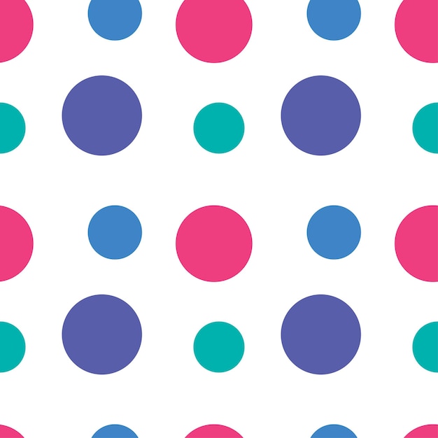 Fondo de patrón sin costuras de colores de lunares para envoltura y diseño de tarjetas de presentación de carteles de portada