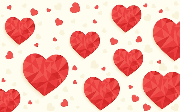 El fondo del patrón sin costuras de los corazones Ilustración vectorial