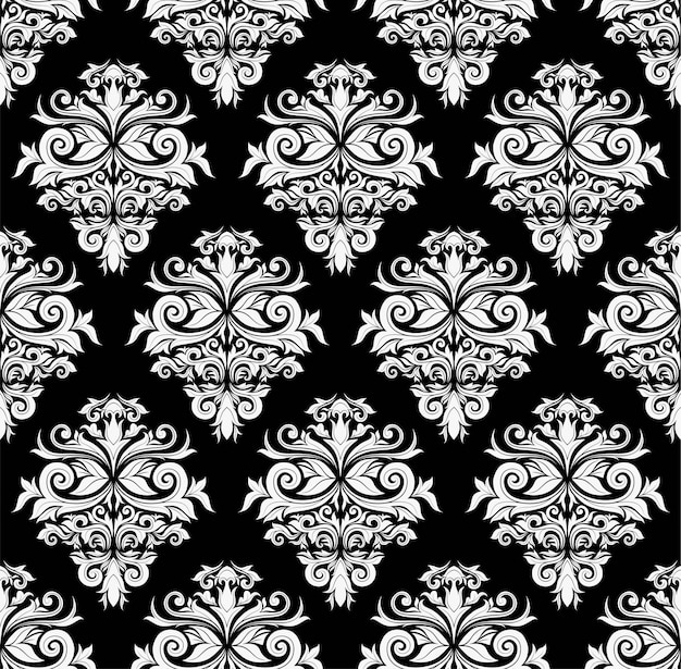 Fondo de patrón sin costuras de damasco