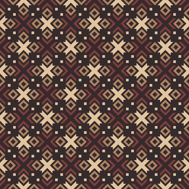 Fondo de patrón sin costuras étnico de color marrón geométrico