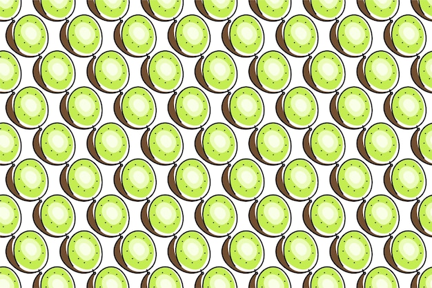 Fondo con patrón sin costuras de frutas de kiwi
