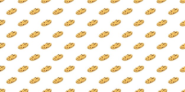 El fondo del patrón sin costuras de las galletas Ilustración de dibujos animados de galletas y galletas