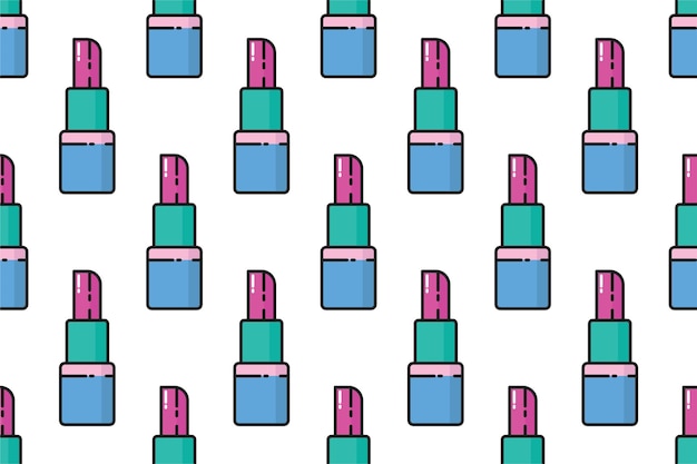 Fondo de patrón sin costuras con íconos de equipos de salón de belleza
