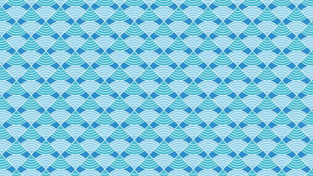 fondo de patrón sin costuras de onda azul abstracta