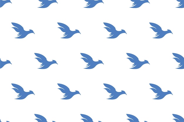 Fondo con patrón sin costuras de pájaro