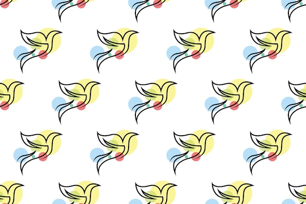 Fondo con patrón sin costuras de pájaro