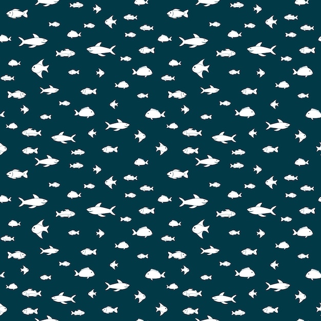 Fondo de patrón sin costuras de pescado Fondo de ilustración vectorial