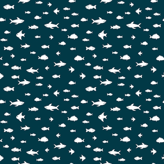 Fondo de patrón sin costuras de pescado Fondo de ilustración vectorial