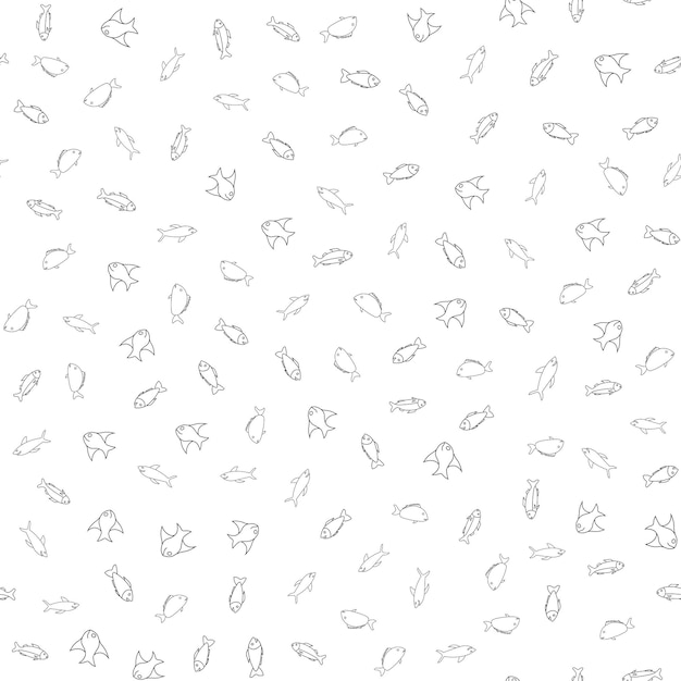 Fondo de patrón sin costuras de pescado Fondo de ilustración vectorial