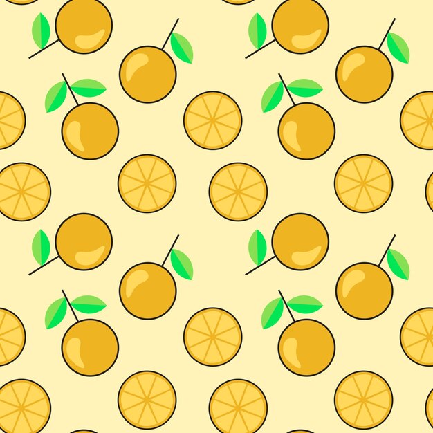 fondo de patrón sin costuras vectorial naranja