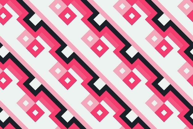 fondo de patrón sin costuras vintage con color rosa negro y blanco