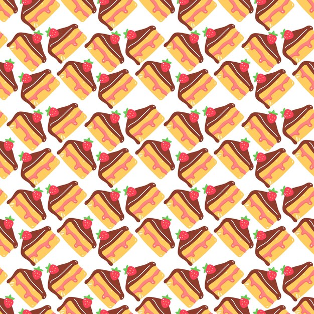 Fondo de patrón de crema de pastel. comida y crema, diseño dulce, ilustración vectorial