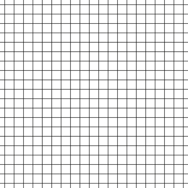 Fondo de patrón de cuadrícula Líneas negras Diseño vectorial cuadrado Diseño geométrico simple