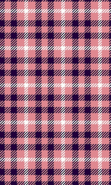 Vector fondo de patrón a cuadros de tartan rojo y rosa sin costuras ilustración vectorial