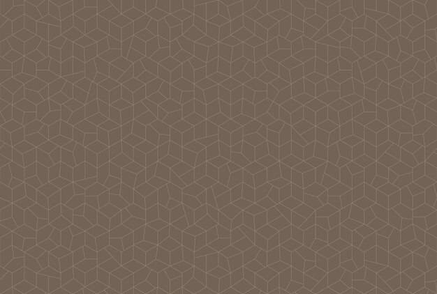 Fondo con patrón de cubo geométrico marrón