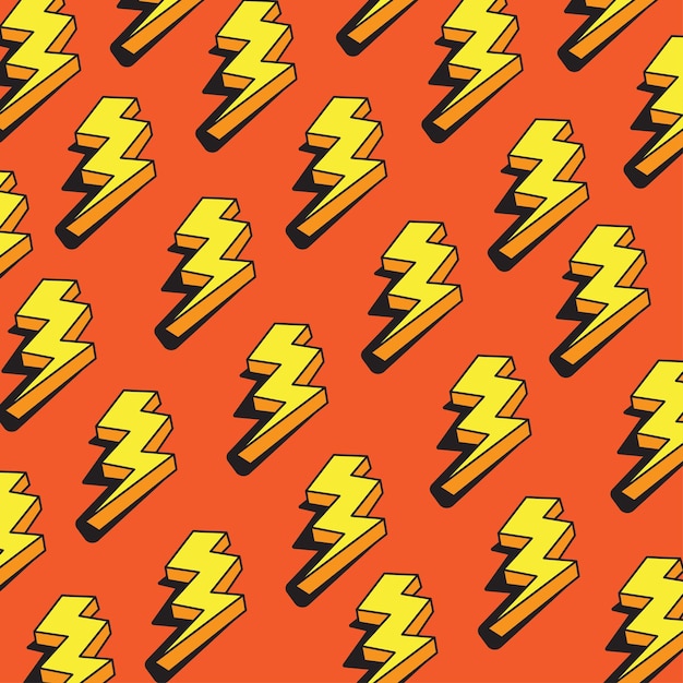 Fondo de patrón decorativo de relámpago vectorial libre