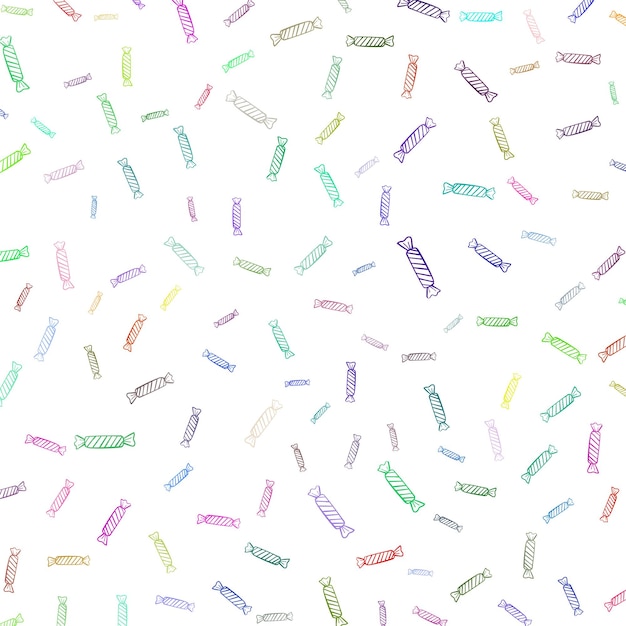 Fondo de patrón de dibujos animados de caramelos dulces Ilustración vectorial