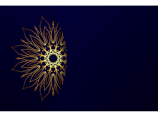 Fondo de patrón dorado de estilo mandala de lujo