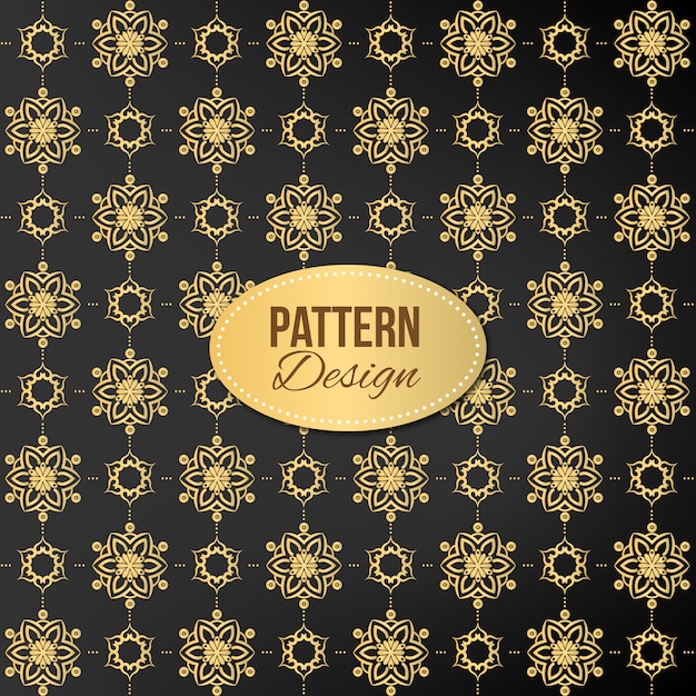 Fondo de patrón dorado
