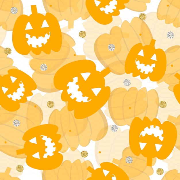 Fondo de patrón de elemento de halloween inconsútil