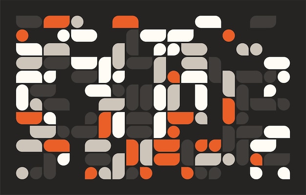 El fondo del patrón de estilo Bauhaus abstracto
