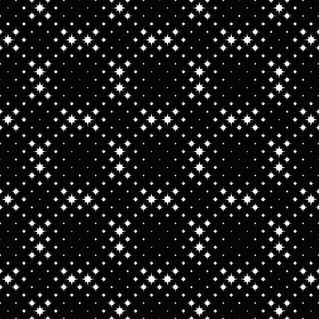 Fondo de patrón de estrella curva geométrica en blanco y negro