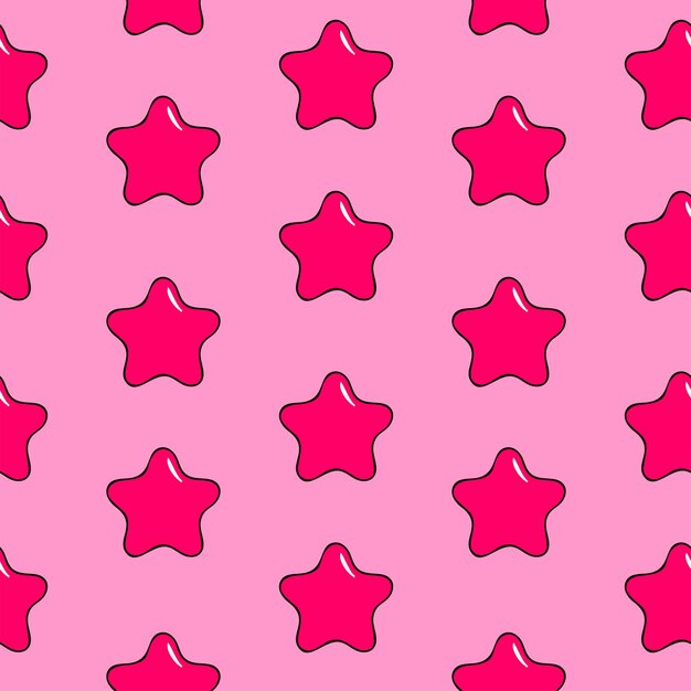 Fondo con patrón de estrella rosada