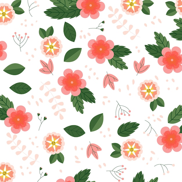Fondo de patrón de flor abstracta. Ilustración vectorial. Fondo abstracto.