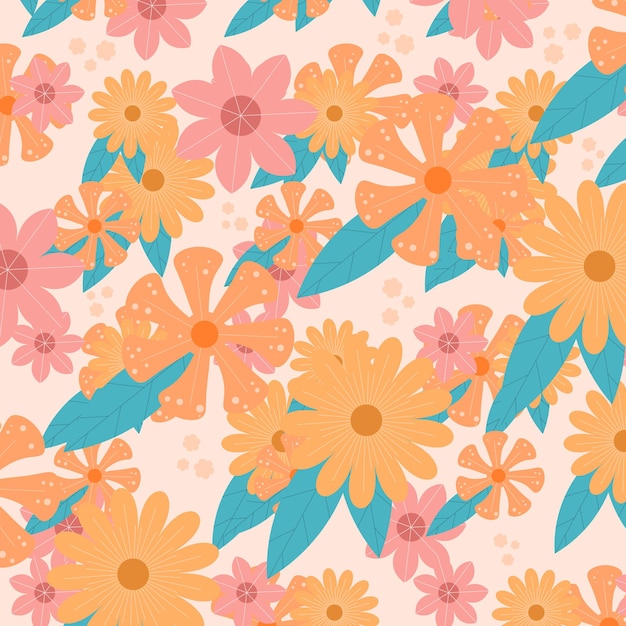 Fondo de patrón de flor abstracta Ilustración vectorial Fondo abstracto
