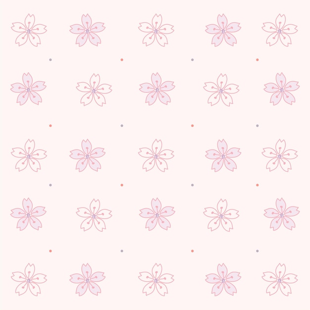 Vector fondo de patrón de flor de cerezo de sakura