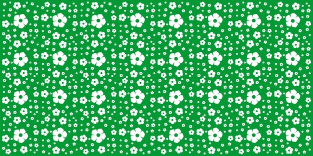 Fondo de patrón de flor verde sencillo