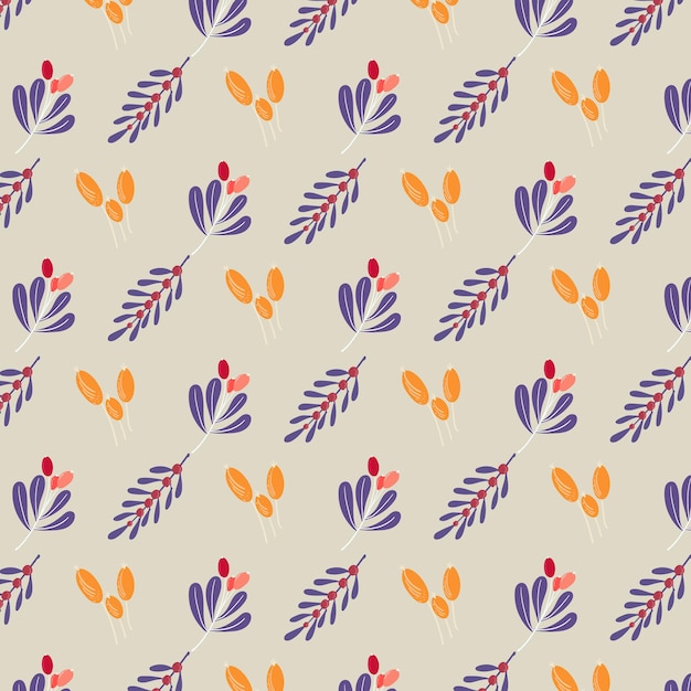 fondo de patrón de flora con color retro