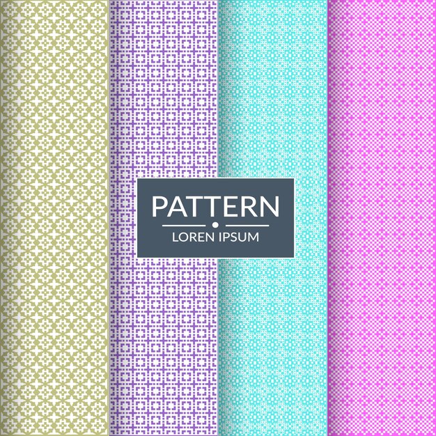 Vector fondo de patrón floral textil geométrico línea perfecta círculo textura de patrón elegante