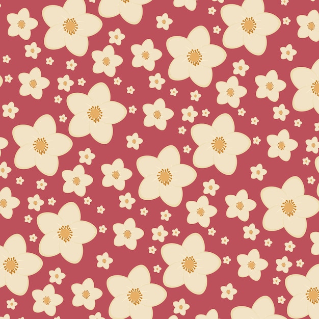 Vector fondo con patrón floral