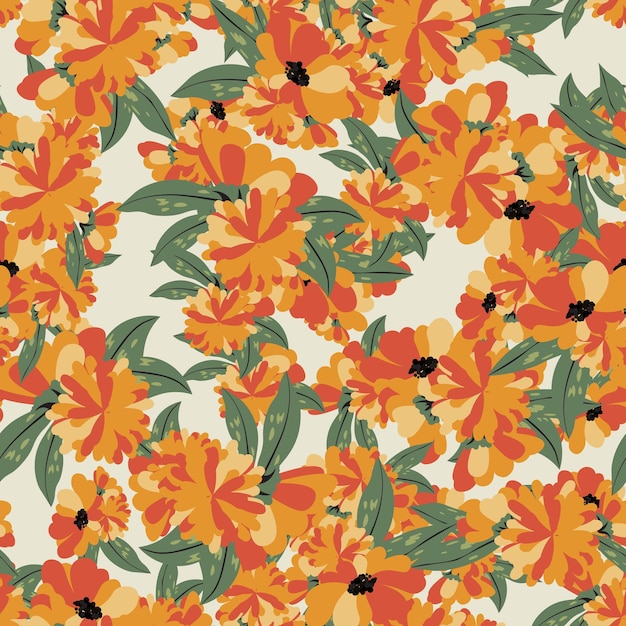 Fondo de patrón de flores abstractas ilustración vectorial