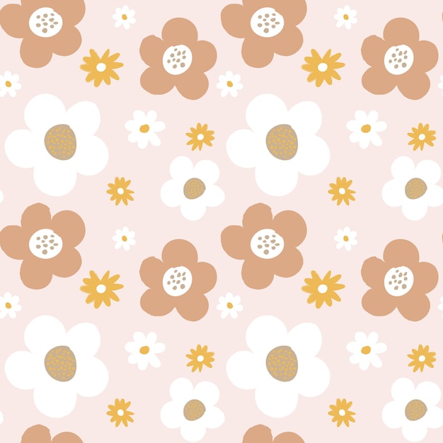 Fondo de patrón de flores abstractas. ilustración vectorial