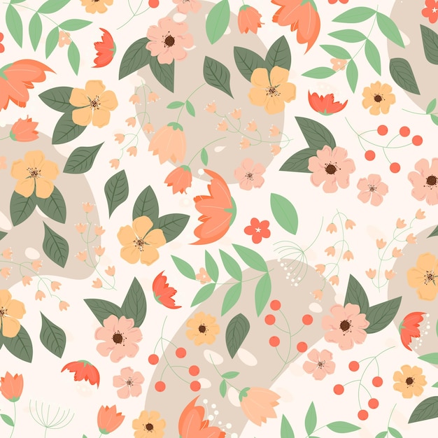 Fondo de patrón de flores abstractas. ilustración vectorial