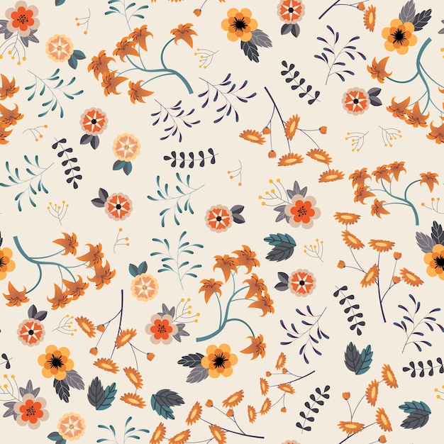 Fondo de patrón de flores abstractas
