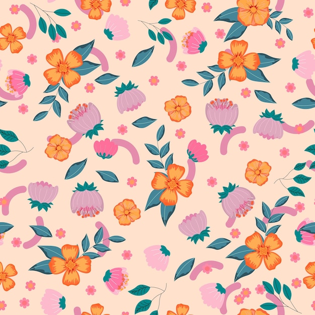 Fondo de patrón de flores abstractas
