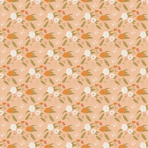 Fondo de patrón de flores abstracto Ilustración vectorial