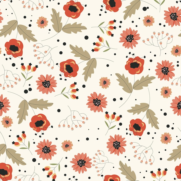 Fondo de patrón de flores abstracto Ilustración vectorial