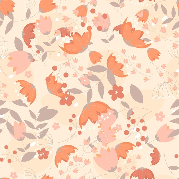 Fondo de patrón de flores abstracto Ilustración vectorial