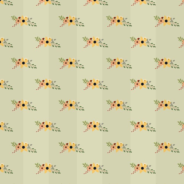 Fondo con patrón de flores amarillas