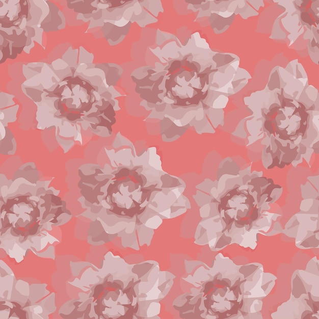 Fondo de patrón de flores rojas abstractas sin fisuras tarjeta de felicitación o tela